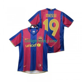 Billige Fotballdrakter FC Barcelona Lionel Messi 19 2007 2008 Retro Hjemmedraktsett Kortermet